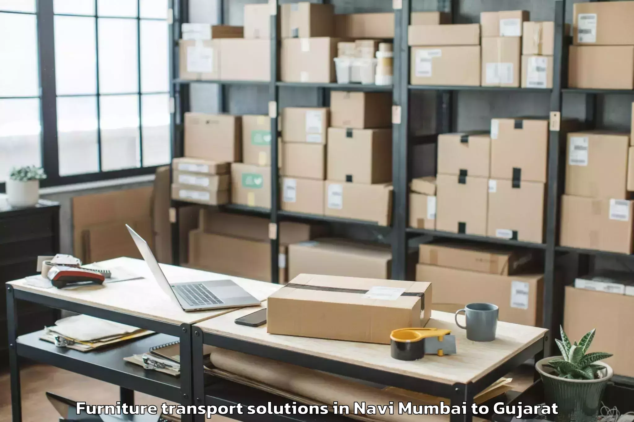 Get Navi Mumbai to Ranavav Furniture Transport Solutions